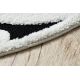 Vaikų kilimas JOY Ratas Snowman sniego senis, vaikams - Struktūrinis, dviejų sluoksnių vilna juoda / kremastaas