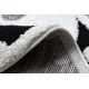 Okrúhly detský koberec JOY Snehuliak , Štrukturálny, dve vrstvy rúna, čierna, krémová