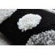 Сучасний дитячий килим JOY коло Snowman сніговик, для дітей - структурний дворівневий флісовий білий / кремовий / 