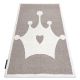 Dětský koberec JOY Crown koruna, Strukturální, dvě vrstvy rouna, béžová, krémová