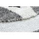 Modern children's carpet JOY Fox, for children - structural two levels of fleece grey / cream