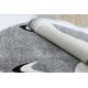 Модерен детски килим JOY Fox, лисица за деца - структурни две нива руно сиво / кремаво