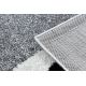 Сучасний дитячий килим JOY Fox, лисиця для дітей - структурний дворівневий флісовий сірий / кремовий