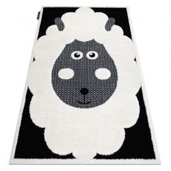 Dječji Tepih JOY Sheep ovce, za djecu - Strukturne, dvije razine flora krem / crno