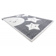 Moderner Kinderteppich JOY Moon Mond, für Kinder - strukturelle, zwei Ebenen aus Vlies grau / creme