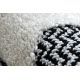 Dětský koberec JOY Moon měsíc, Strukturální, dvě vrstvy rouna, šedá, krémová