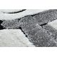 Moderní dětský koberec JOY Snowman, Sněhulák, strukturální, dvě vrstvy rouna, černá, krémová 
