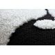 Moderner Kinderteppich JOY Snowman Schneemann, für Kinder - strukturelle, zwei Ebenen aus Vlies schwarz / creme