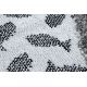 Moderner Kinderteppich JOY Walrus, Walross für Kinder - strukturelle, zwei Ebenen aus Vlies grau / creme
