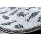 Модерен детски килим JOY Walrus, Морж за деца - структурни две нива руно сиво / кремаво