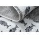 Сучасний дитячий килим JOY Walrus, Морж для дітей - структурний дворівневий флісовий сірий / кремовий