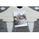 Dětský koberec JOY Walrus mrož, Strukturální, dvě vrstvy rouna, šedá, krémová