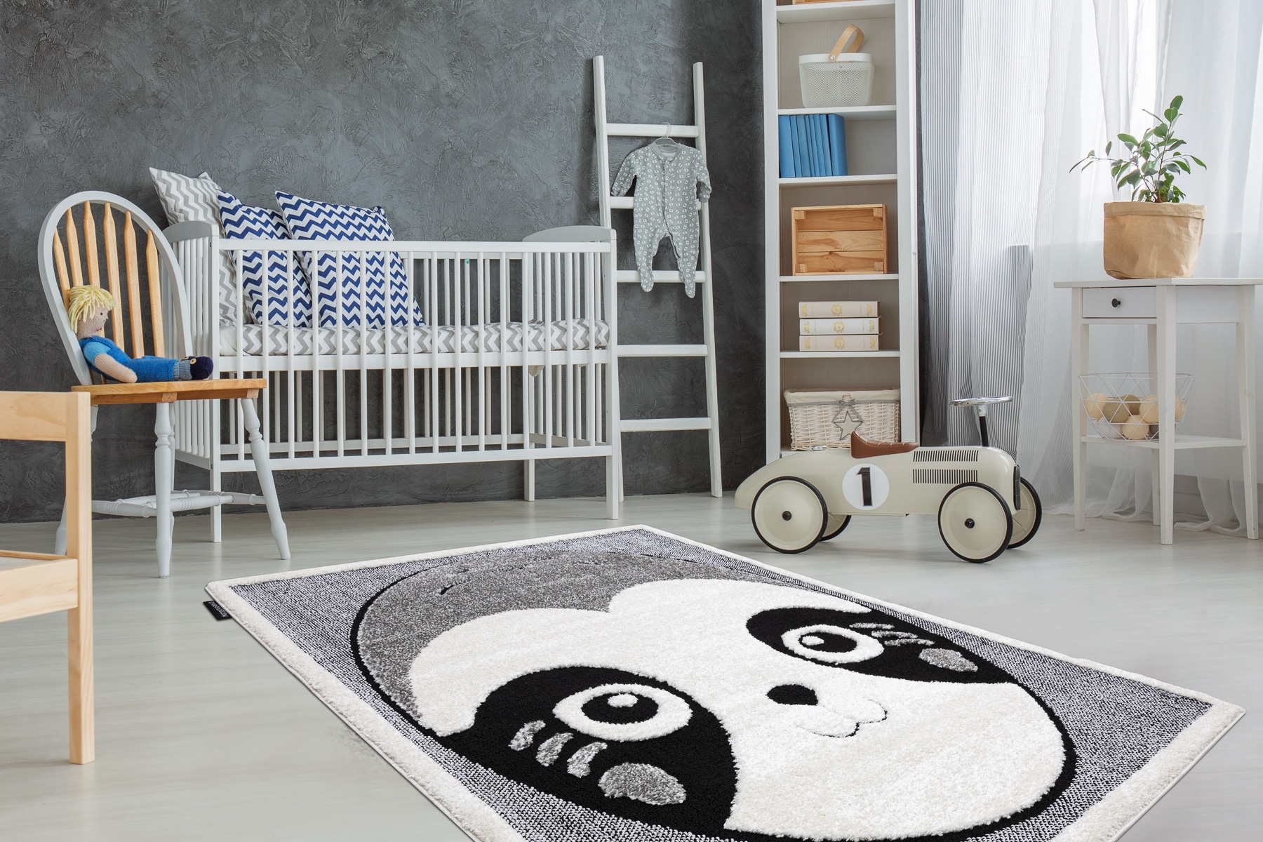 Jimri Alfombra para habitación infantil, alfombra para habitación infantil,  alfombra infantil, oso, panda (crema-beis, tamaño: 80 x 150 cm) :  : Bebé