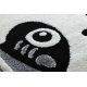 Detský koberec JOY Panda medveď , Štrukturálny, dve vrstvy rúna, sivá, krémová