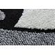 Modern children's carpet JOY Panda, for children - structural two levels of fleece grey / cream