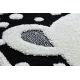 Сучасний дитячий килим JOY Teddy, ведмідь для дітей - структурний дворівневий флісовий кремовий / білий