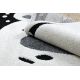 Modern children's carpet JOY Teddy bear, for children - structural two levels of fleece cream / black