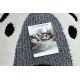 Dětský koberec JOY Teddy medvěd, Strukturální, dvě vrstvy rouna, krémovo černý