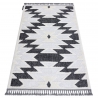 Килим MAROC H5157 Ацтеків, Етнічна бял / черно Берберски марокански шаги ресни