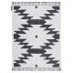 Teppe MAROC H5157 Aztec, Etnisk hvit / svart Frynser Berber marokkansk shaggy