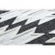 Teppe MAROC H5157 Aztec, Etnisk hvit / svart Frynser Berber marokkansk shaggy