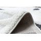 Vaip MAROC H5157 Asteekide, enic valge / must Tupsud berberi Maroko shaggy