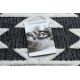 Vaip MAROC H5157 Asteekide, enic valge / must Tupsud berberi Maroko shaggy