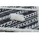 Килим MAROC P662 диаманти черно / бял Берберски марокански шаги ресни