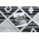 Alfombra MAROC P662 Diamantes negro / blanco Franjas Bereber Marroquí Shaggy