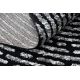 Килим MAROC G8499 черно / бял Берберски марокански шаги ресни