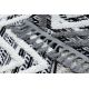 Carpet MAROC P642 Diamonds, Zigzag grey / white Fringe Berber Moroccan shaggy
