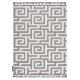 Tapete MAROC P655 labirinto, grego cinzento / branco Franjas berbere marroquino shaggy