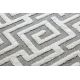Matta MAROC P655 labyrinth, grekisk grå / vit Fringe Berber marockansk shaggy