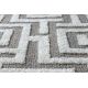 Tapis MAROC P655 labyrinthe, grec gris / blanc Franges berbère marocain shaggy
