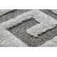 Килим MAROC P655 лабиринт, Гръцки сив / бял Берберски марокански шаги ресни