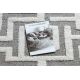 Matta MAROC P655 labyrinth, grekisk grå / vit Fringe Berber marockansk shaggy