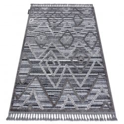 Covor ANTIKA 120 tek, ornament modern, lavabil - negru / teracotă