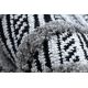 Carpet MAROC P657 Diamonds, Zigzag, Ethnic black / grey Fringe Berber Moroccan shaggy
