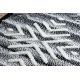 Teppich MAROC P658 Schneeflocken schwarz / grau Franse berber marokkanisch shaggy