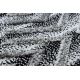 Килим MAROC P658 Снежинки черно / сив Берберски марокански шаги ресни