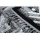 Килим MAROC P658 Снежинки черно / сив Берберски марокански шаги ресни
