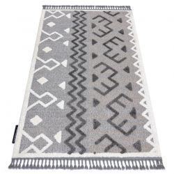 Teppich MAROC P659 aztekisch, ethnisch grau Franse berber marokkanisch shaggy