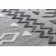 ANTIKA alfombra 118 tek, azteca, lavable - gris 