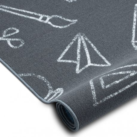 Montert teppe for barn SCHOOL barnas grå