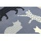 Alfombra BCF FLASH Cats 3996 - Gatos, gatitos gris
