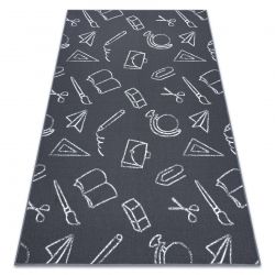 Carpet for kids SCHOOL children's grey