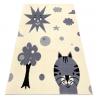 Tappeto BCF FLASH Smile 3992 - Sole crema / grigio