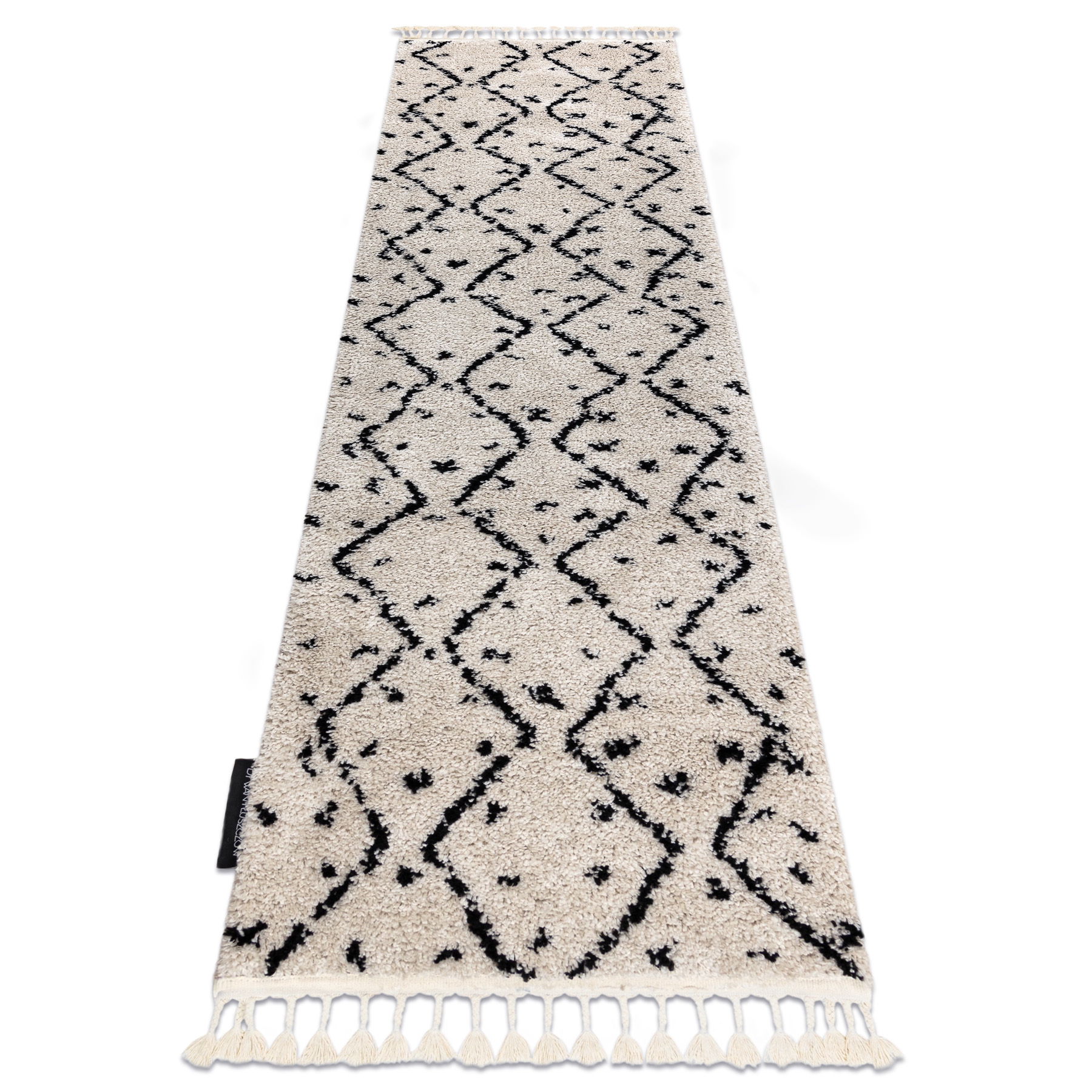 Tappeto, tappeti passatoie BERBER TETUAN B751 zigzag crema - per il  soggiorno, la cucina, il corridoio - Berber