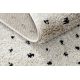 Carpet, runner BERBER SYLA B752 dots cream - for the kitchen, corridor & hallway