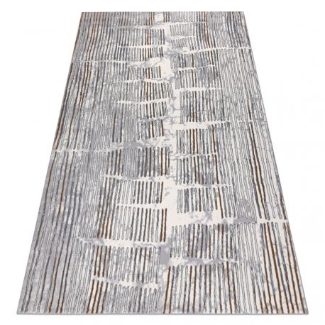 Teppich OPERA 0W9774 C90 54 Abstraktion - Strukturell zwei Ebenen aus Vlies grau / elfenbein 